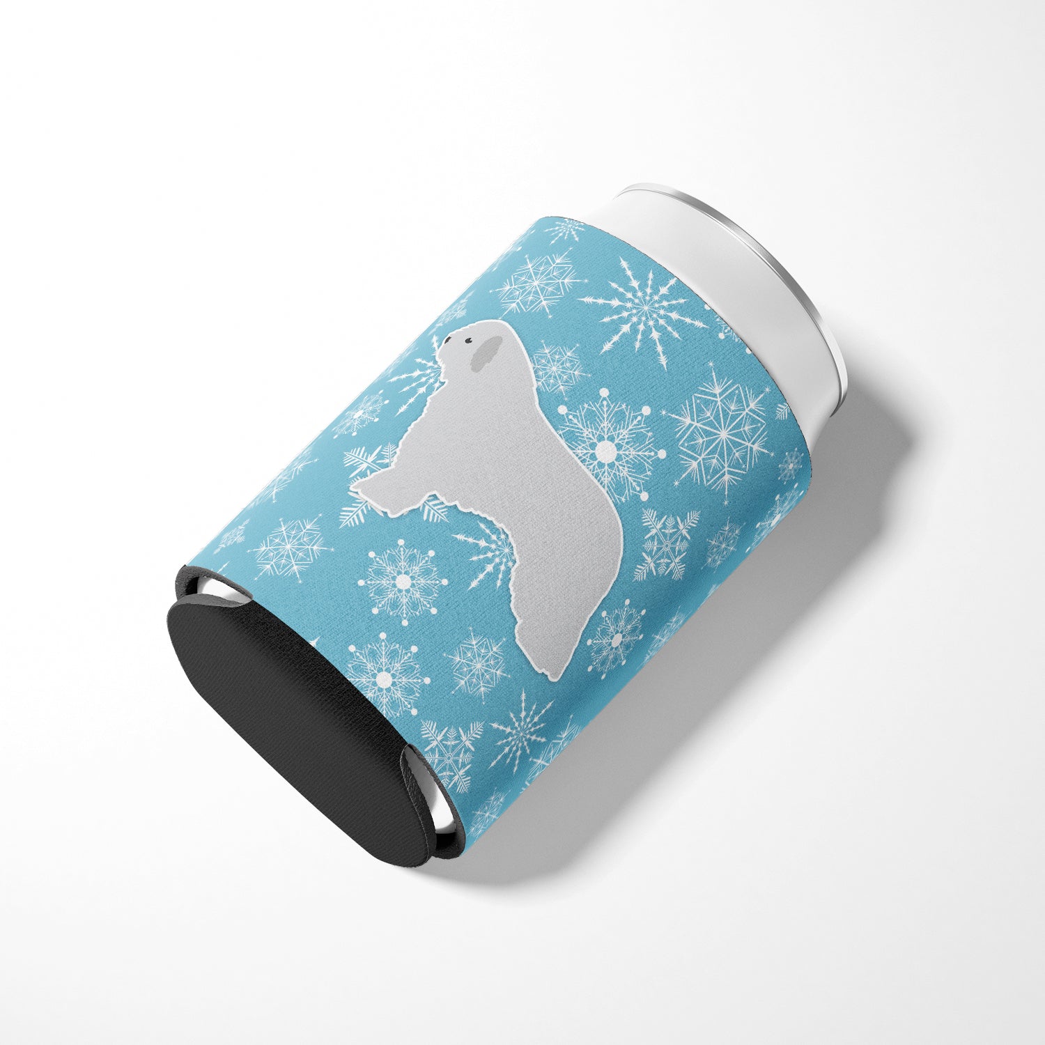 Winter Snowflake Spanish Water Dog Can or Bottle Hugger BB3515CC  the-store.com.