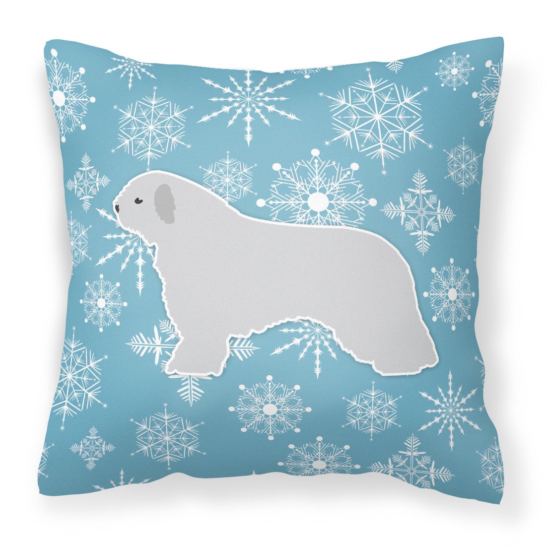 Winter Snowflake Spanish Water Dog Fabric Decorative Pillow BB3515PW1818 by Caroline&#39;s Treasures