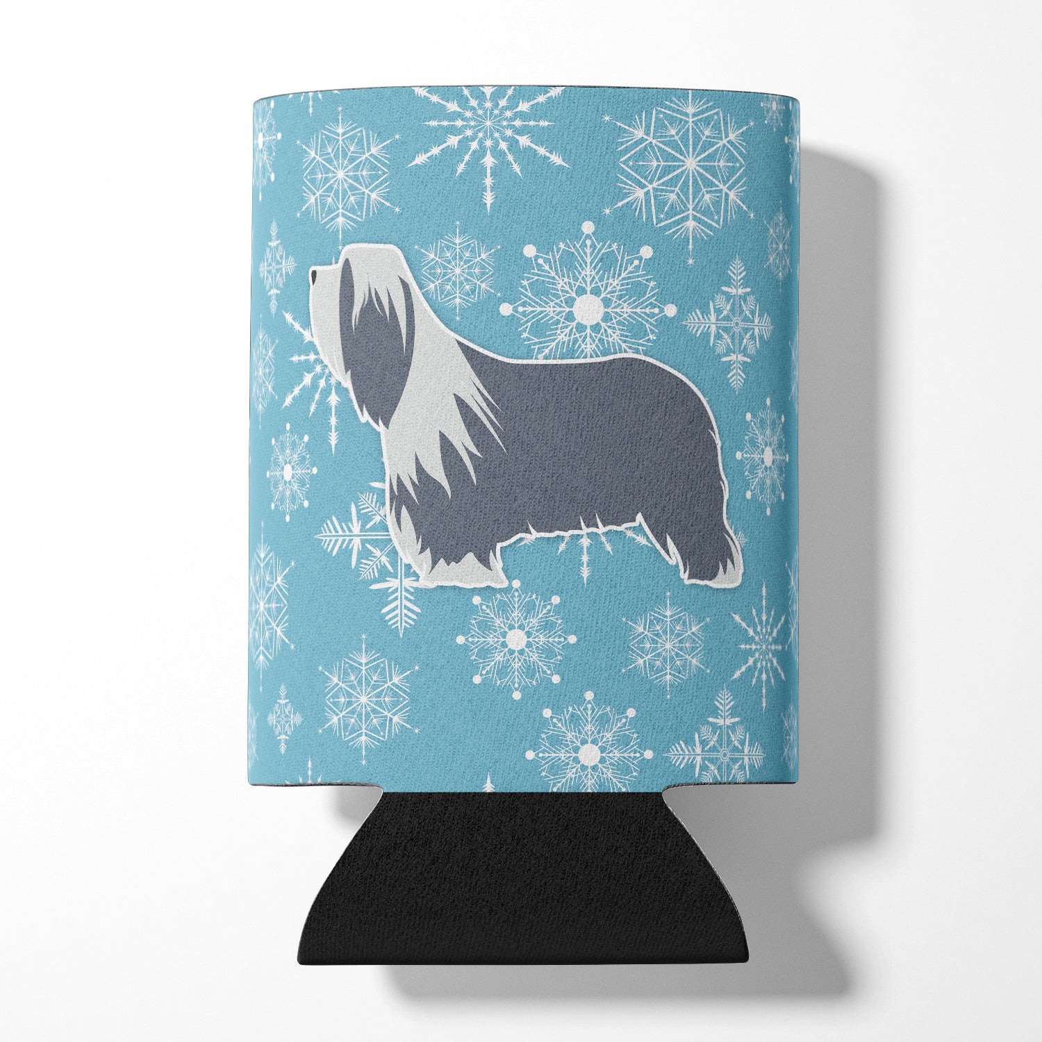Winter Snowflake Bearded Collie Can or Bottle Hugger BB3517CC  the-store.com.