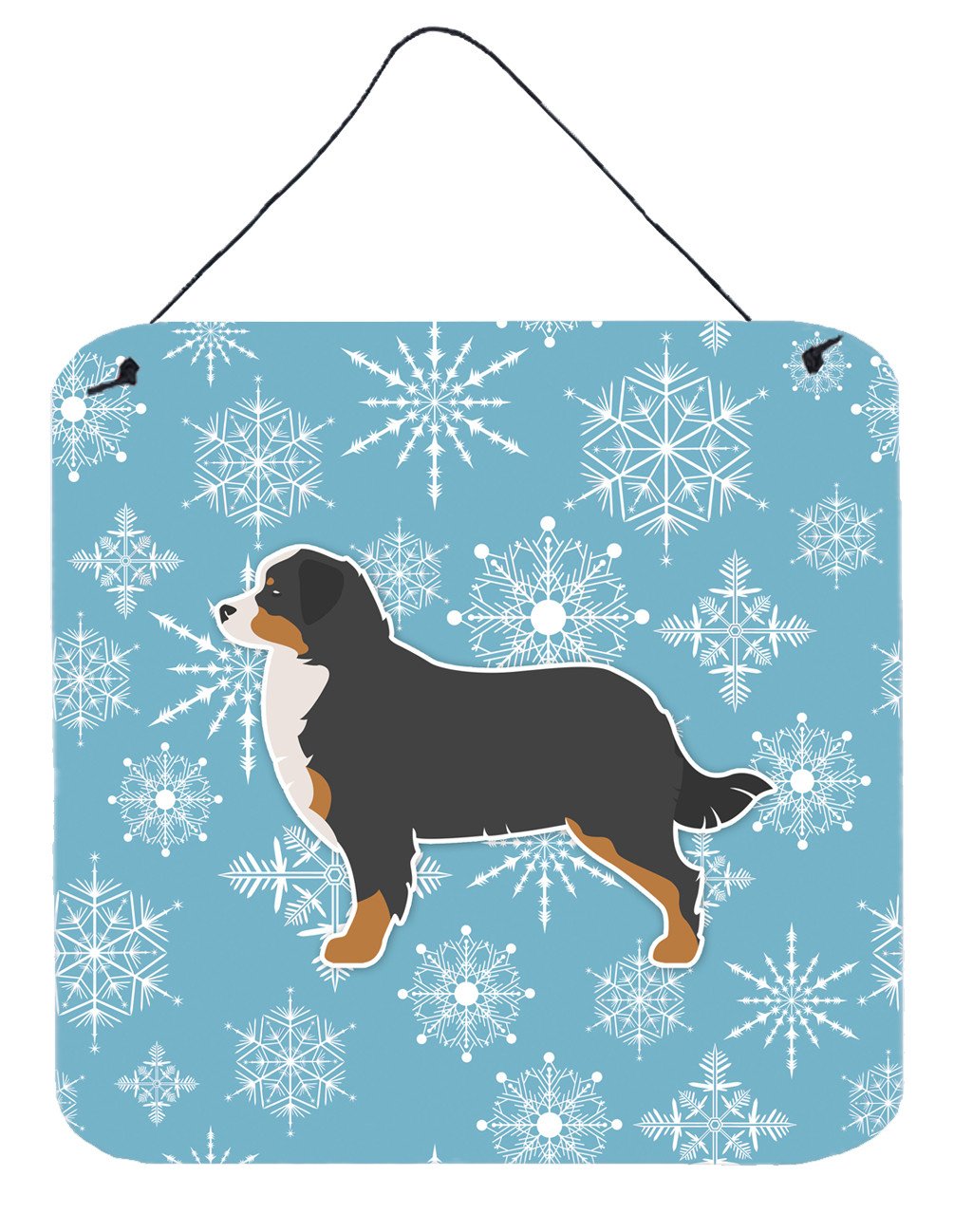 Winter Snowflake Bernese Mountain Dog Wall or Door Hanging Prints BB3519DS66 by Caroline's Treasures