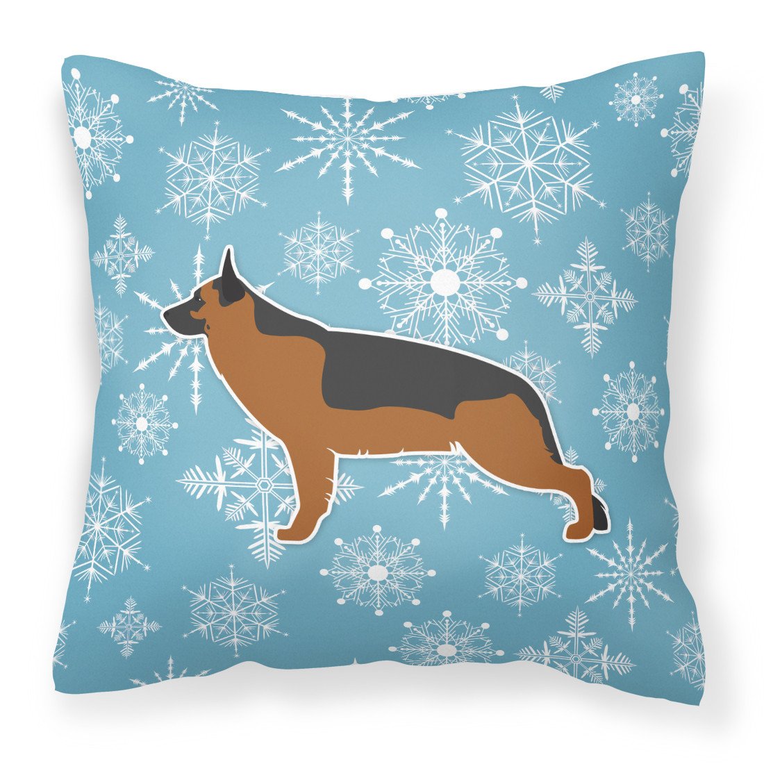 Winter Snowflake German Shepherd Fabric Decorative Pillow BB3524PW1818 by Caroline's Treasures
