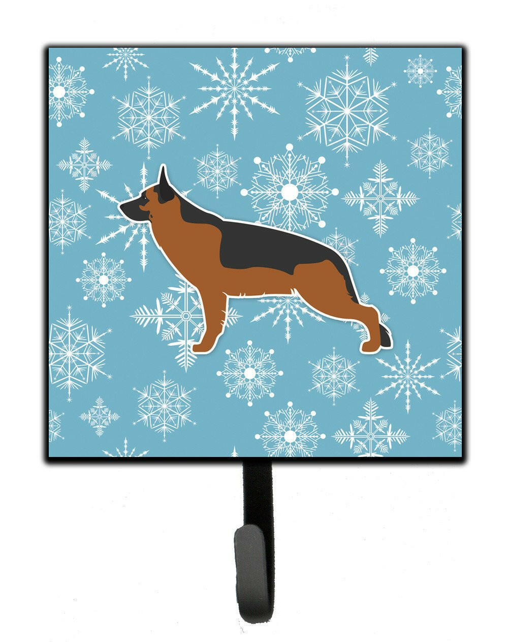 Winter Snowflake German Shepherd Leash or Key Holder BB3524SH4 by Caroline&#39;s Treasures