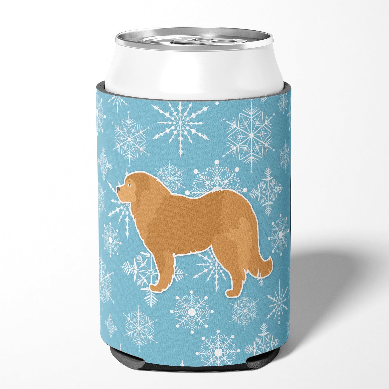 Winter Snowflake Caucasian Shepherd Dog Can or Bottle Hugger BB3525CC
