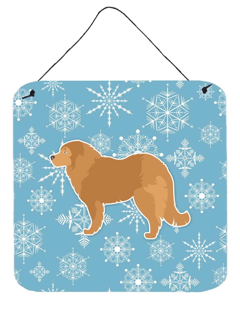 Winter Snowflake Caucasian Shepherd Dog Wall or Door Hanging Prints BB3525DS66 by Caroline&#39;s Treasures