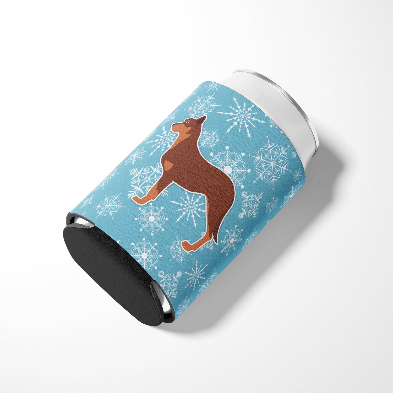 Winter Snowflake Australian Kelpie Dog Can or Bottle Hugger BB3529CC
