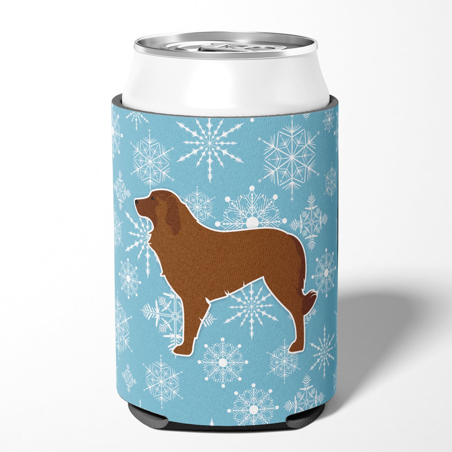 Winter Snowflake Portuguese Sheepdog Dog Can or Bottle Hugger BB3531CC