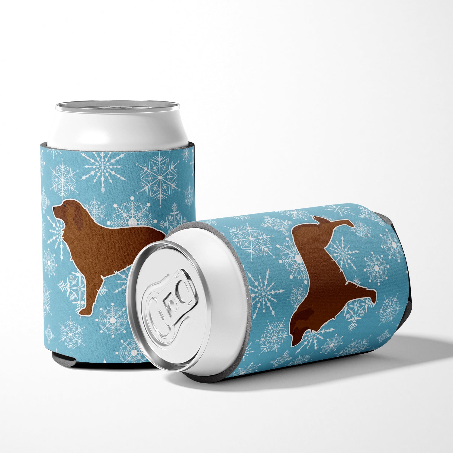 Winter Snowflake Portuguese Sheepdog Dog Can or Bottle Hugger BB3531CC