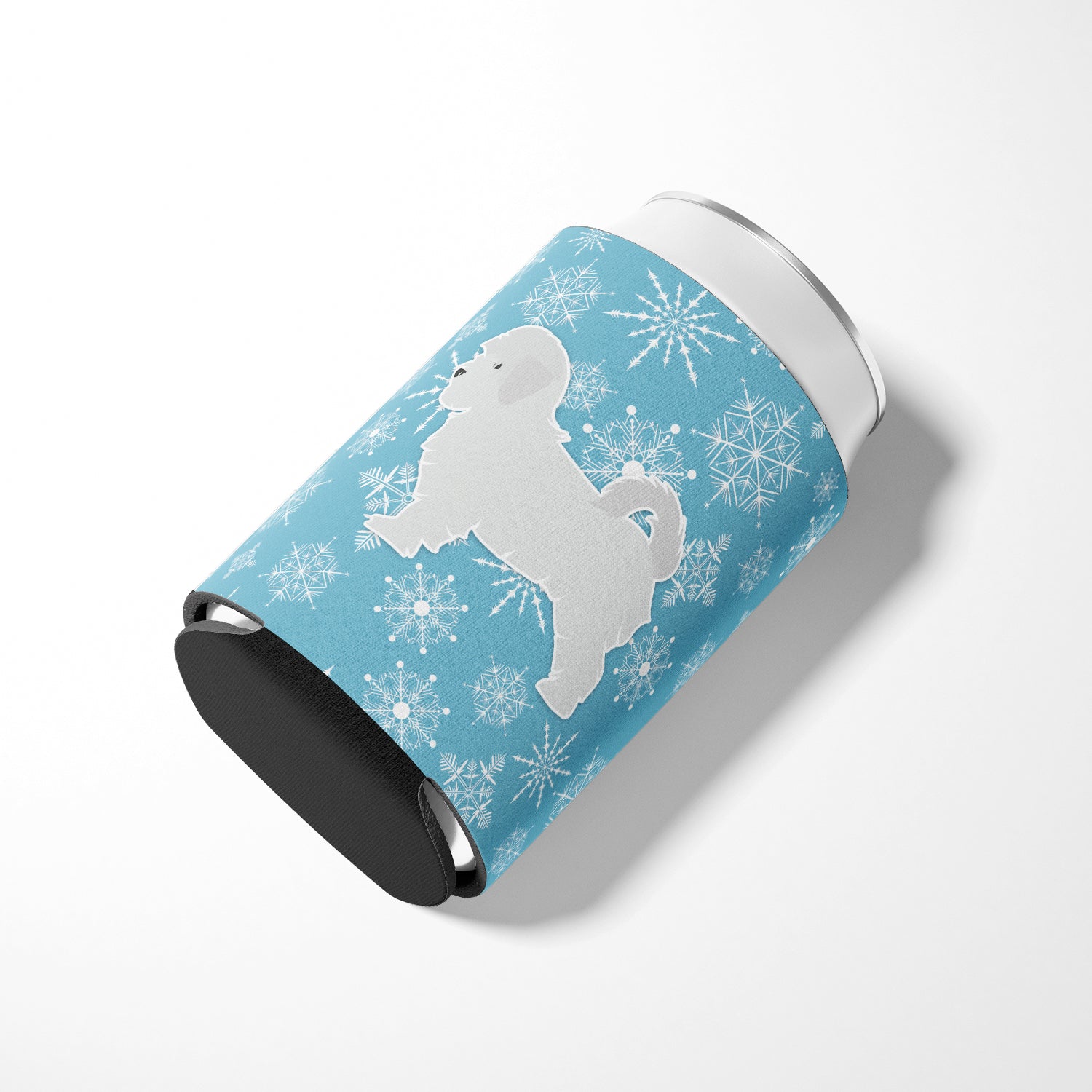 Winter Snowflake Maltese Can or Bottle Hugger BB3536CC