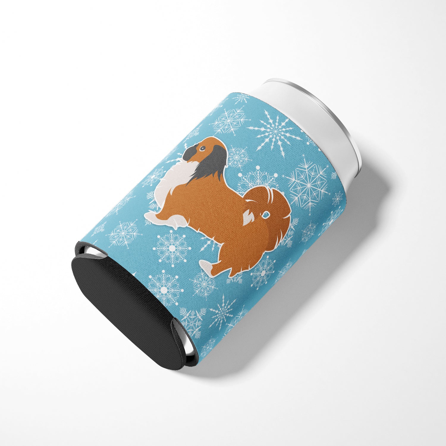 Winter Snowflake Pekingese Can or Bottle Hugger BB3538CC