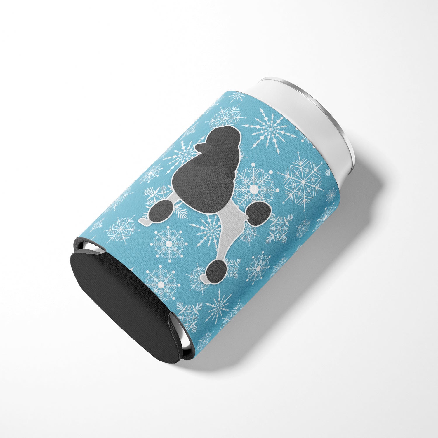 Winter Snowflake Poodle Can or Bottle Hugger BB3539CC