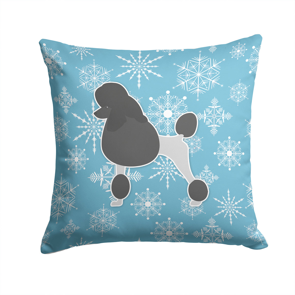 Winter Snowflake Poodle Fabric Decorative Pillow BB3539PW1414 - the-store.com