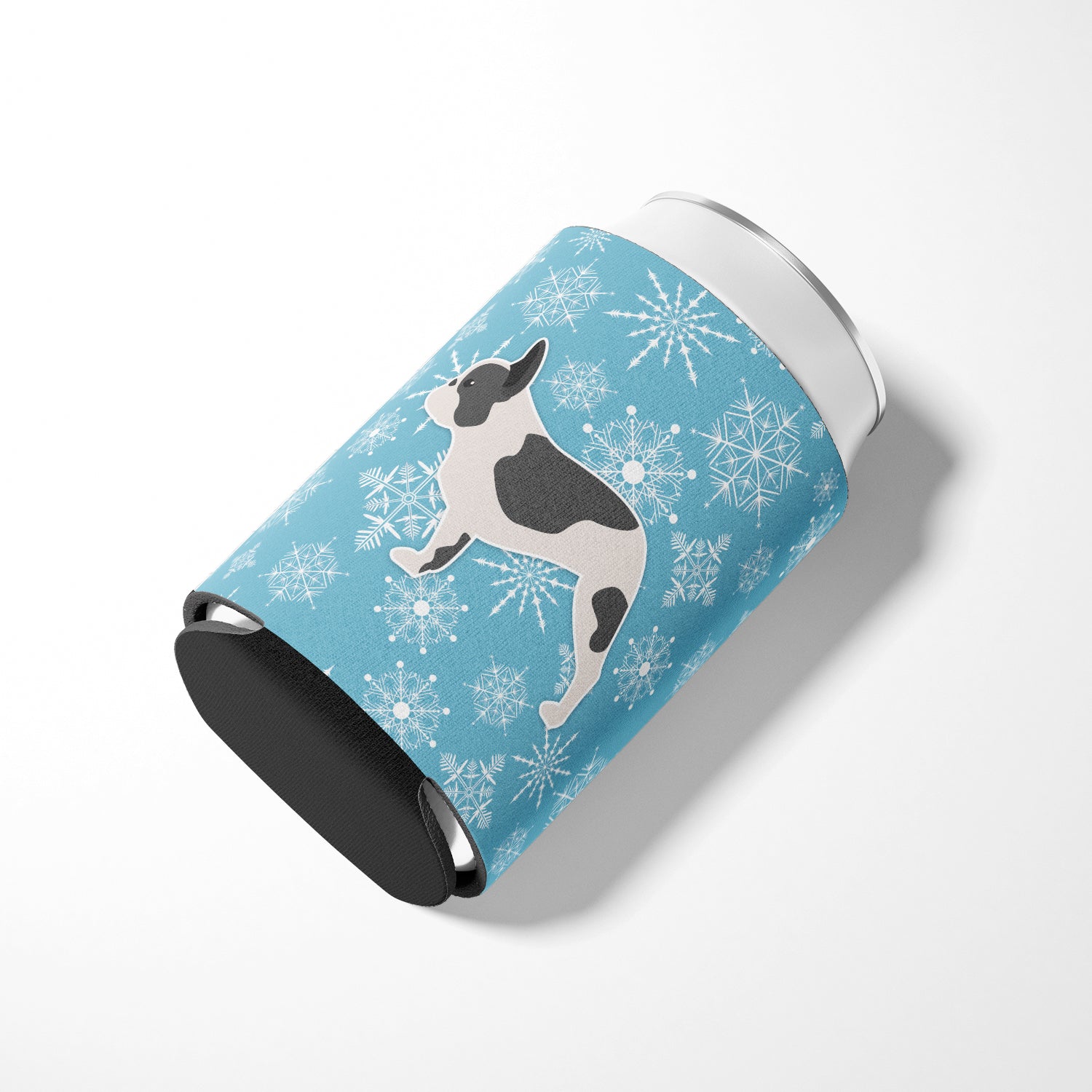 Winter Snowflake French Bulldog Can or Bottle Hugger BB3541CC  the-store.com.