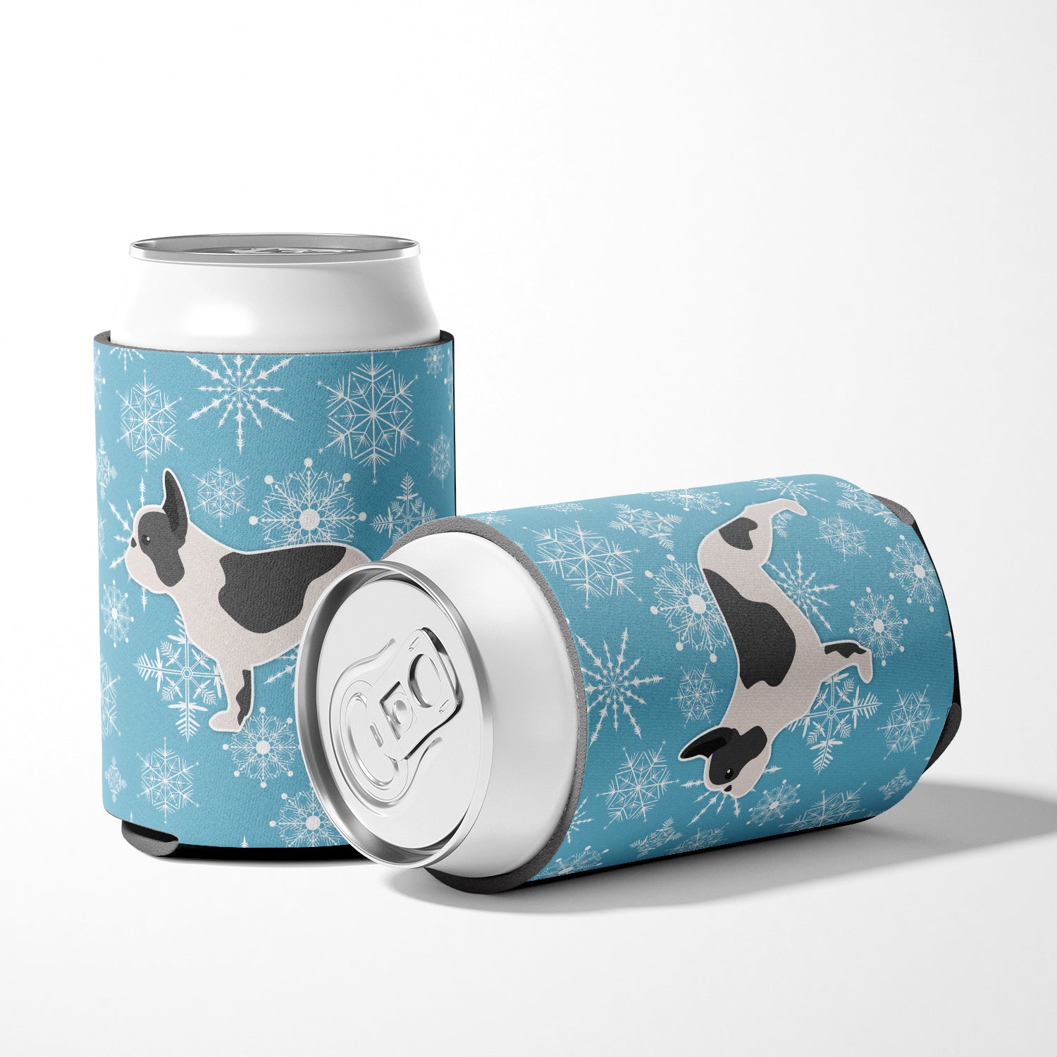Winter Snowflake French Bulldog Can or Bottle Hugger BB3541CC