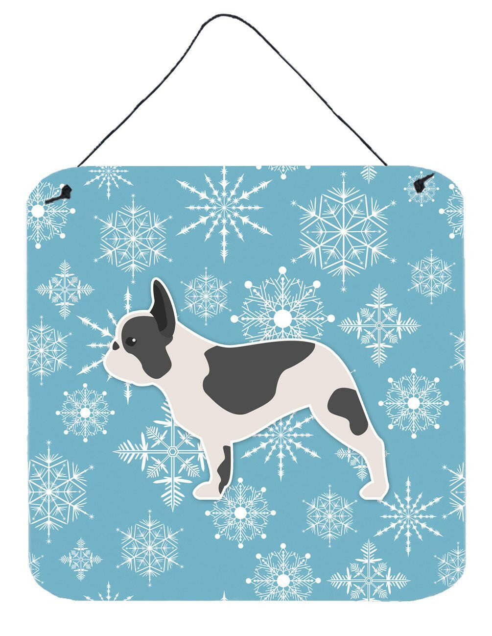 Winter Snowflake French Bulldog Wall or Door Hanging Prints BB3541DS66 by Caroline&#39;s Treasures