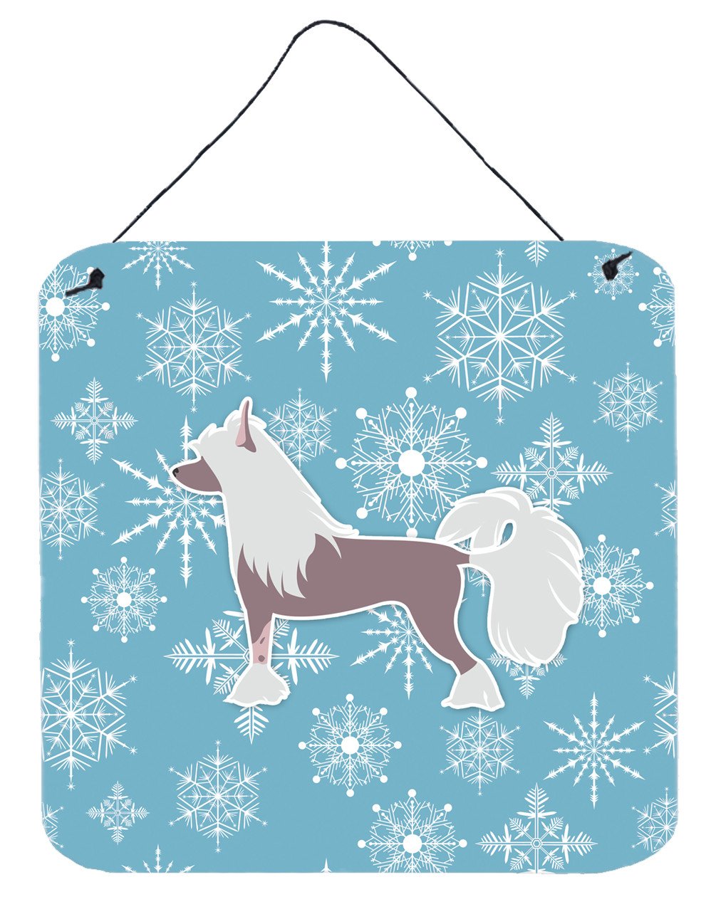 Winter Snowflake Chinese Crested Wall or Door Hanging Prints BB3543DS66 by Caroline&#39;s Treasures