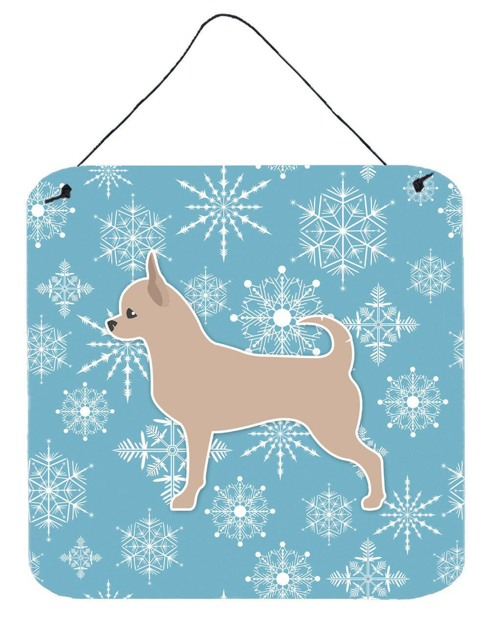 Winter Snowflake Chihuahua Wall or Door Hanging Prints BB3550DS66 by Caroline&#39;s Treasures