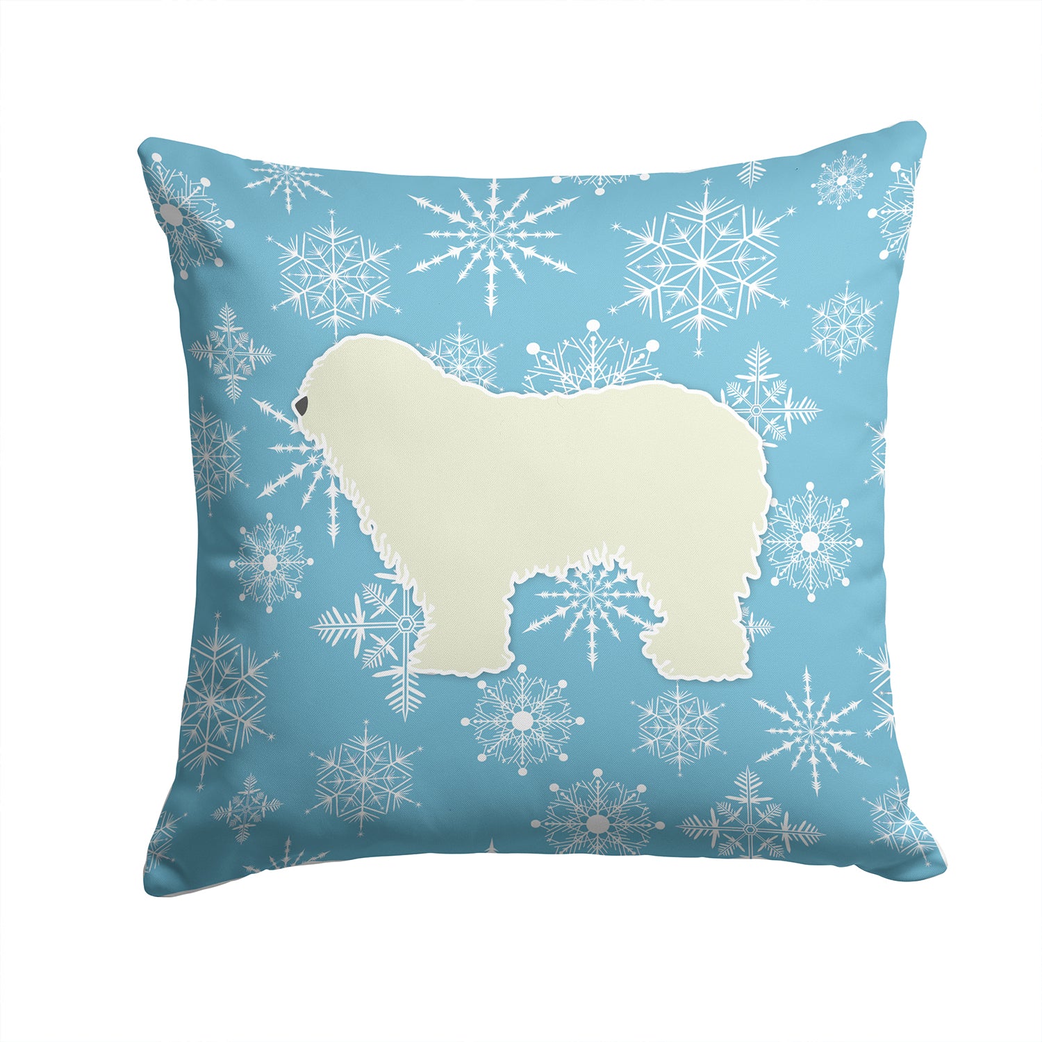 Winter Snowflake Komondor Fabric Decorative Pillow BB3555PW1414 - the-store.com