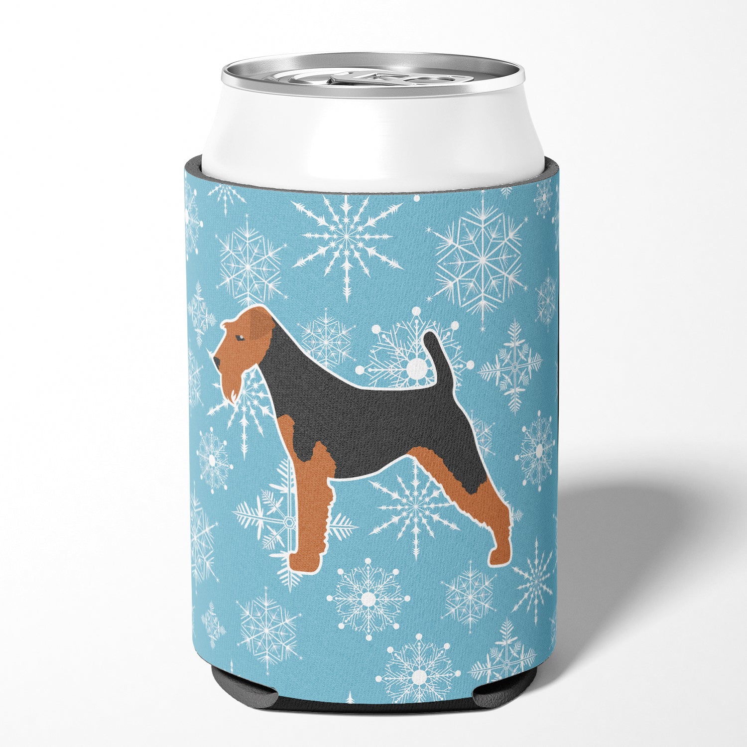 Flocon de neige d'hiver Airedale Terrier Can ou Bottle Hugger BB3557CC