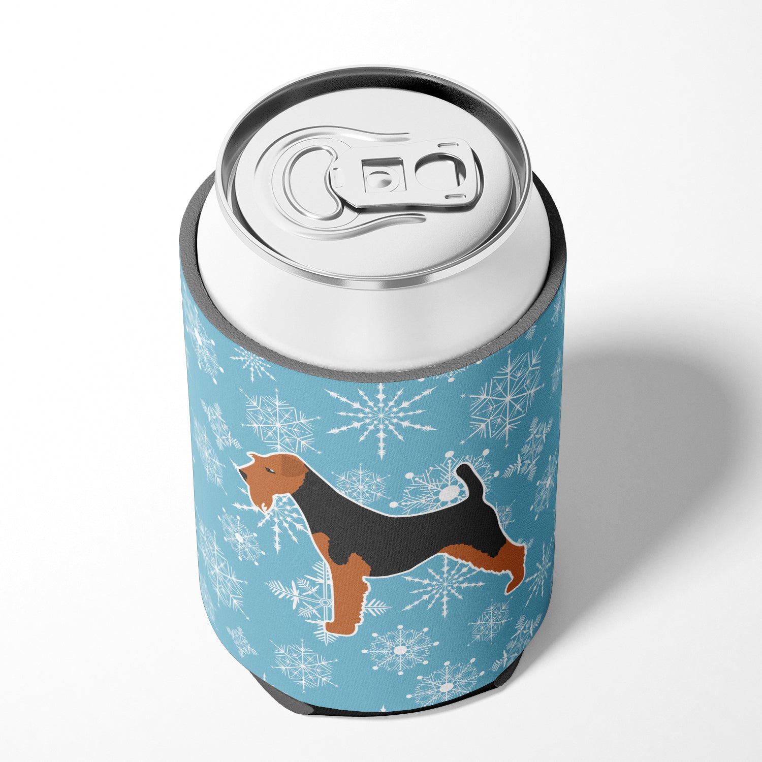 Winter Snowflake Airedale Terrier Can or Bottle Hugger BB3557CC