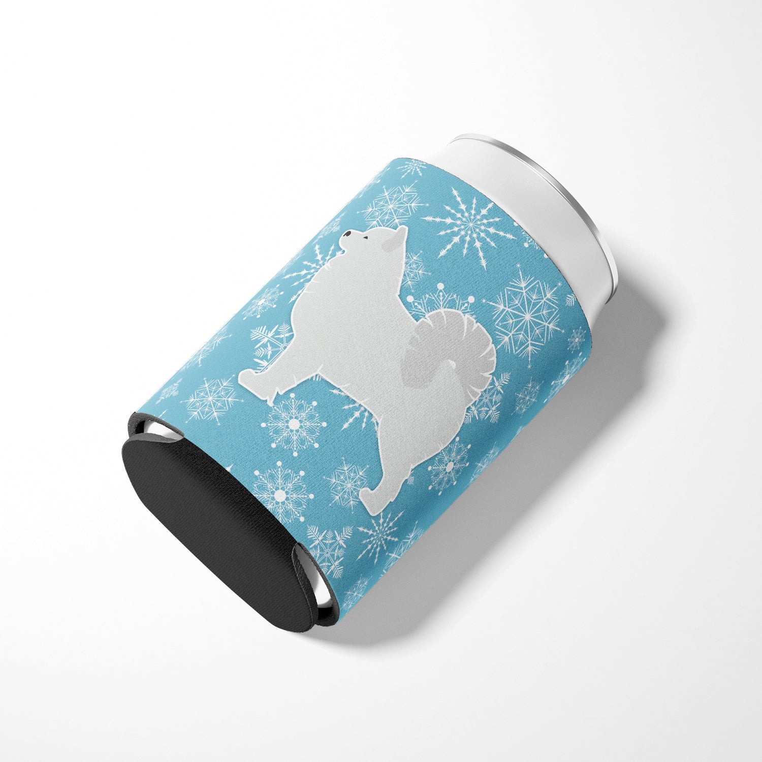 Winter Snowflake Samoyed Can or Bottle Hugger BB3559CC