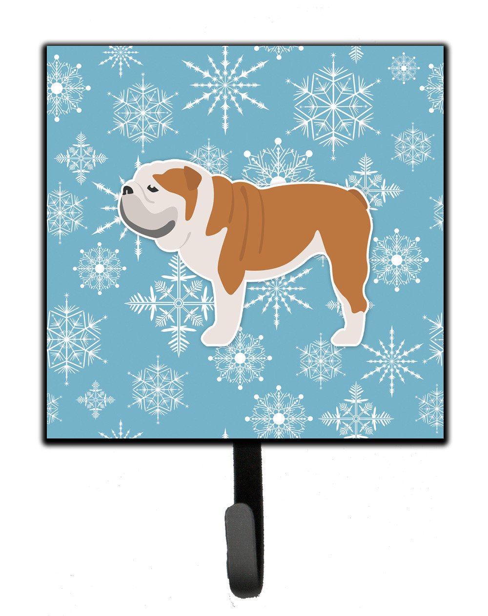 Winter Snowflake English Bulldog Leash or Key Holder BB3562SH4 by Caroline&#39;s Treasures