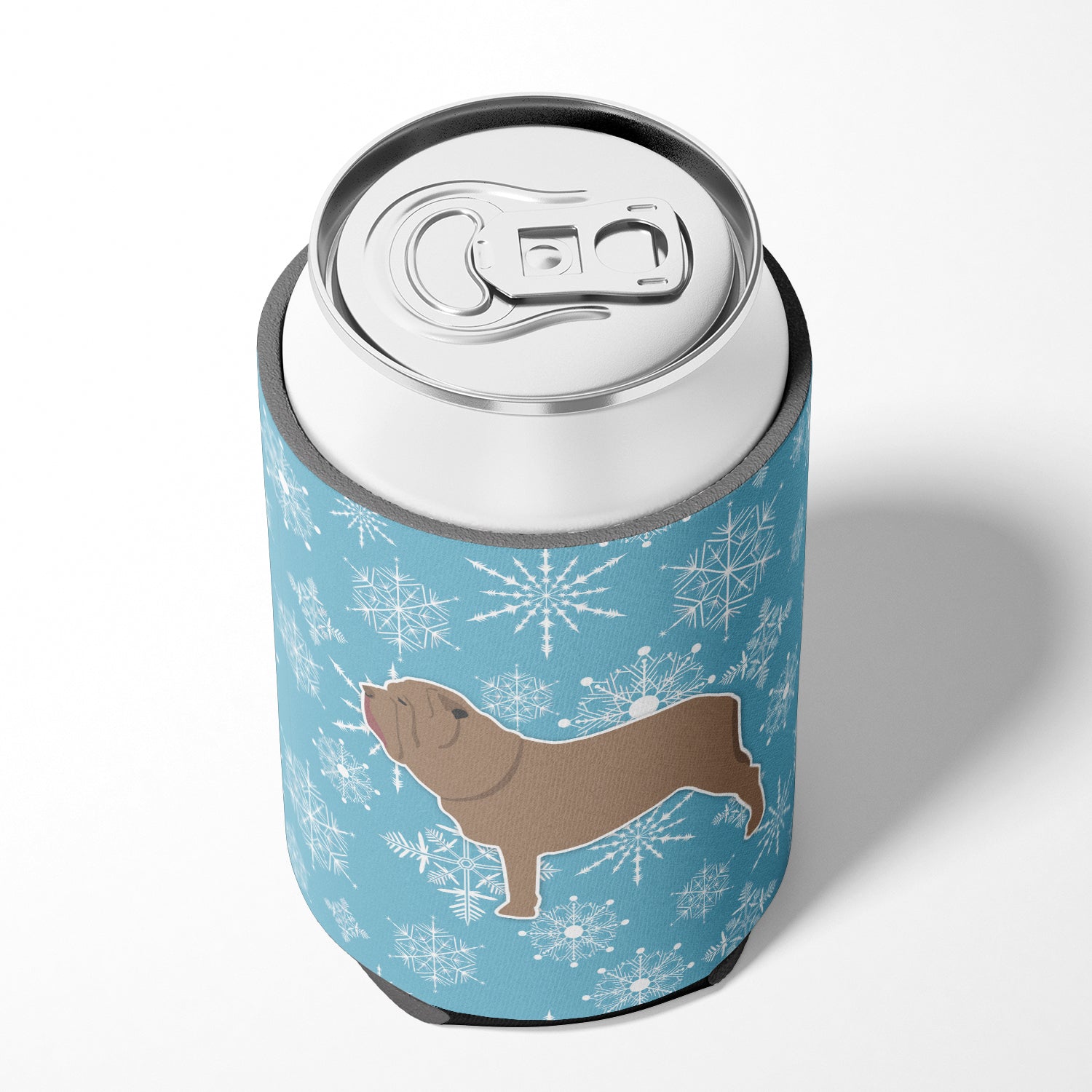 Winter Snowflake Neapolitan Mastiff Can or Bottle Hugger BB3565CC