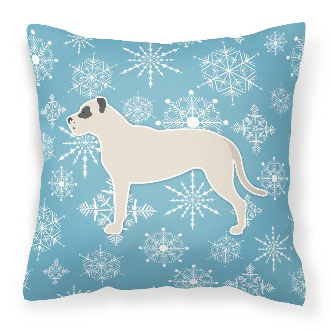 Winter Snowflake Dogo Argentino Fabric Decorative Pillow BB3567PW1818 by Caroline's Treasures