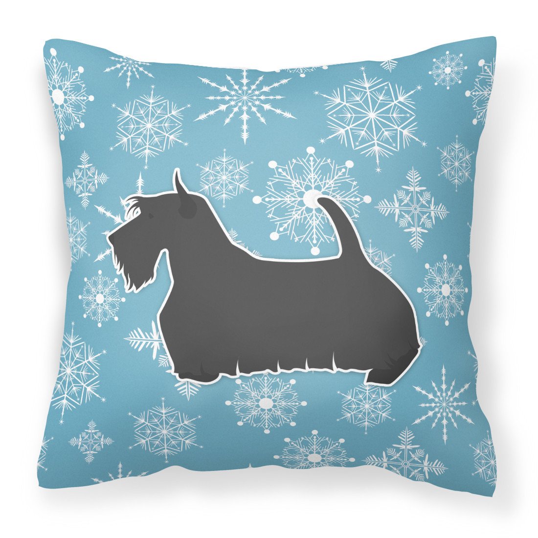 Winter Snowflake Scottish Terrier Fabric Decorative Pillow BB3569PW1818 by Caroline&#39;s Treasures