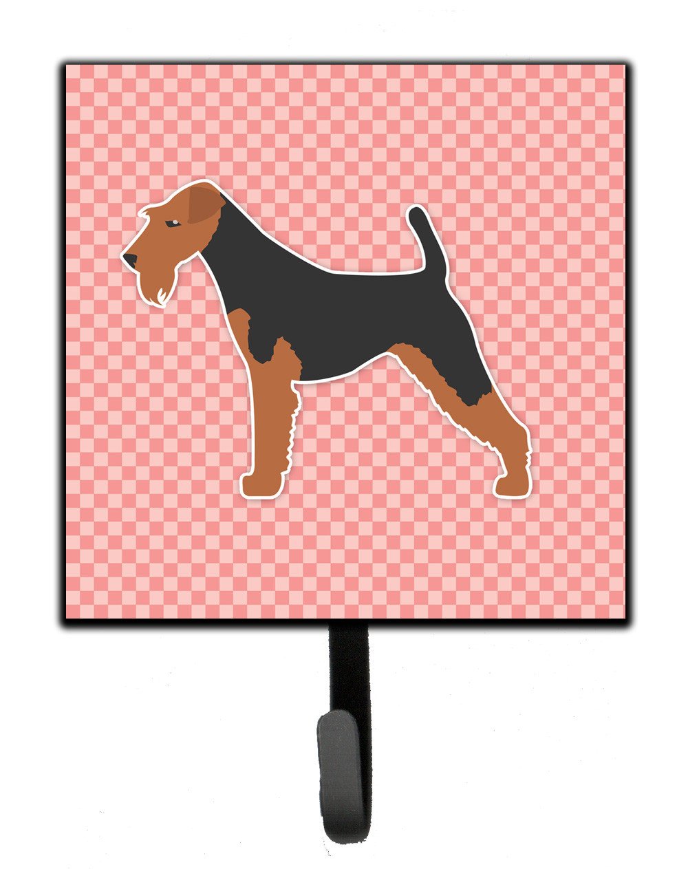 Welsh Terrier Checkerboard Pink Leash or Key Holder BB3585SH4 by Caroline&#39;s Treasures