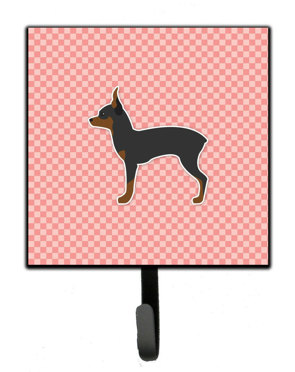 Toy Fox Terrier Checkerboard Pink Leash or Key Holder BB3587SH4 by Caroline's Treasures