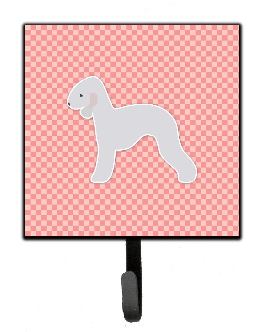 Bedlington Terrier Checkerboard Pink Leash or Key Holder BB3594SH4 by Caroline&#39;s Treasures
