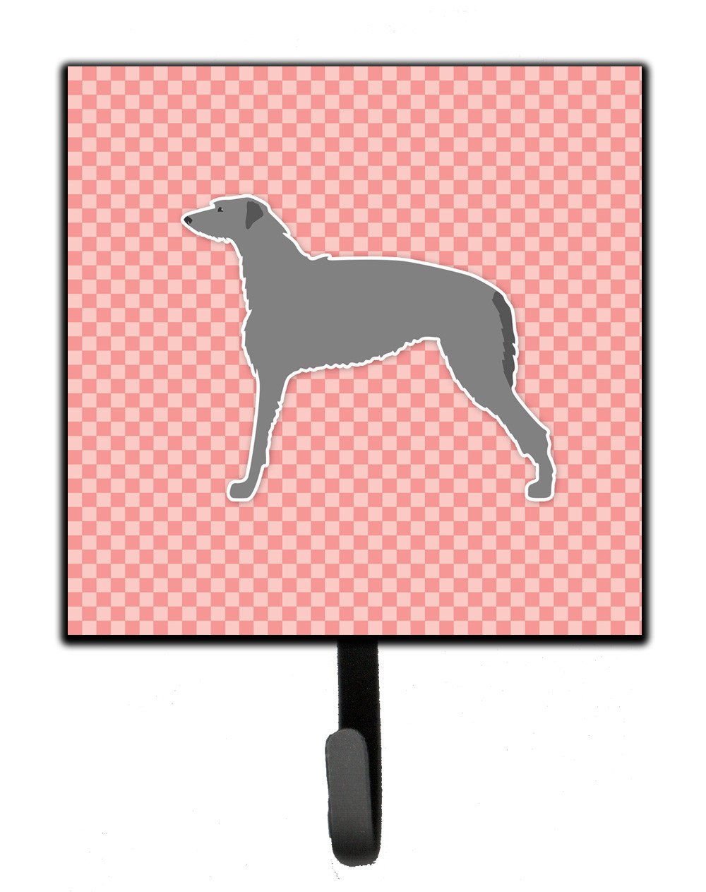 Scottish Deerhound Checkerboard Pink Leash or Key Holder BB3596SH4 by Caroline&#39;s Treasures