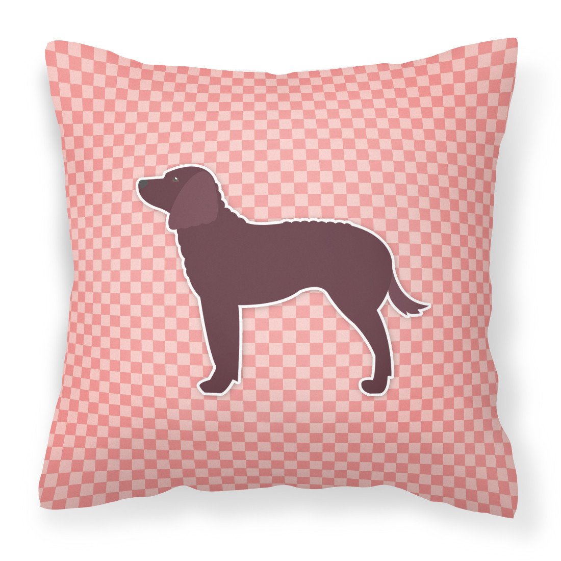 American Water Spaniel Checkerboard Pink Fabric Decorative Pillow BB3601PW1818 by Caroline&#39;s Treasures
