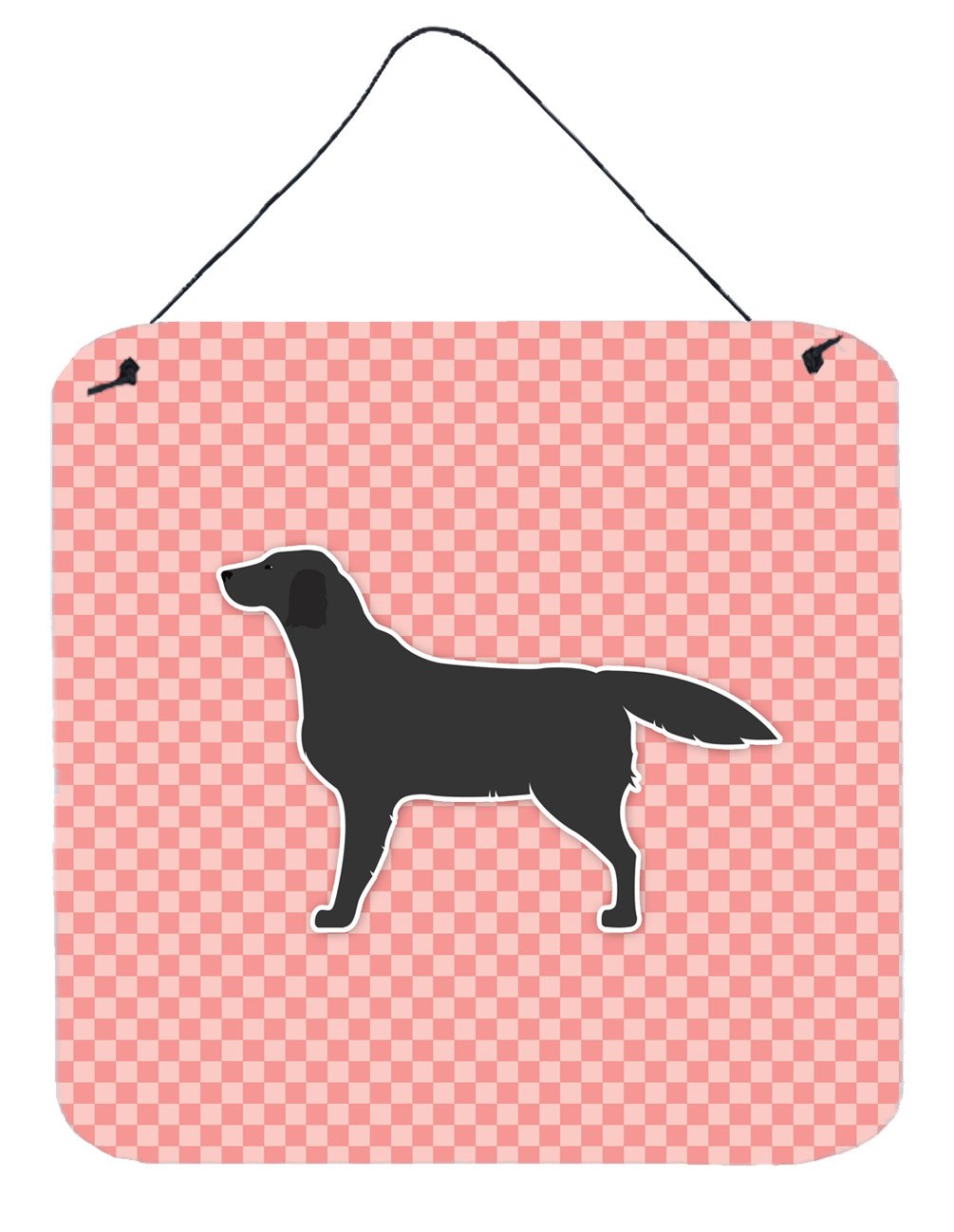 Black Labrador Retriever Checkerboard Pink Wall or Door Hanging Prints BB3608DS66 by Caroline&#39;s Treasures