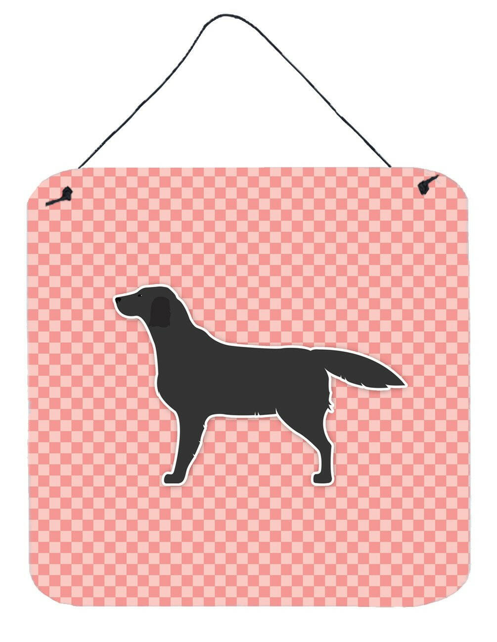 Black Labrador Retriever Checkerboard Pink Wall or Door Hanging Prints BB3608DS66 by Caroline's Treasures