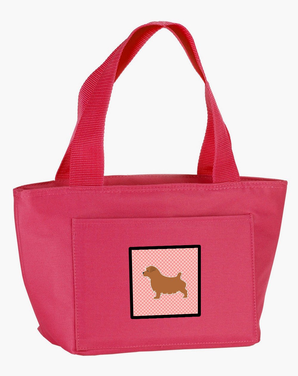 Norfolk Terrier Checkerboard Pink Lunch Bag BB3609PK-8808 by Caroline&#39;s Treasures