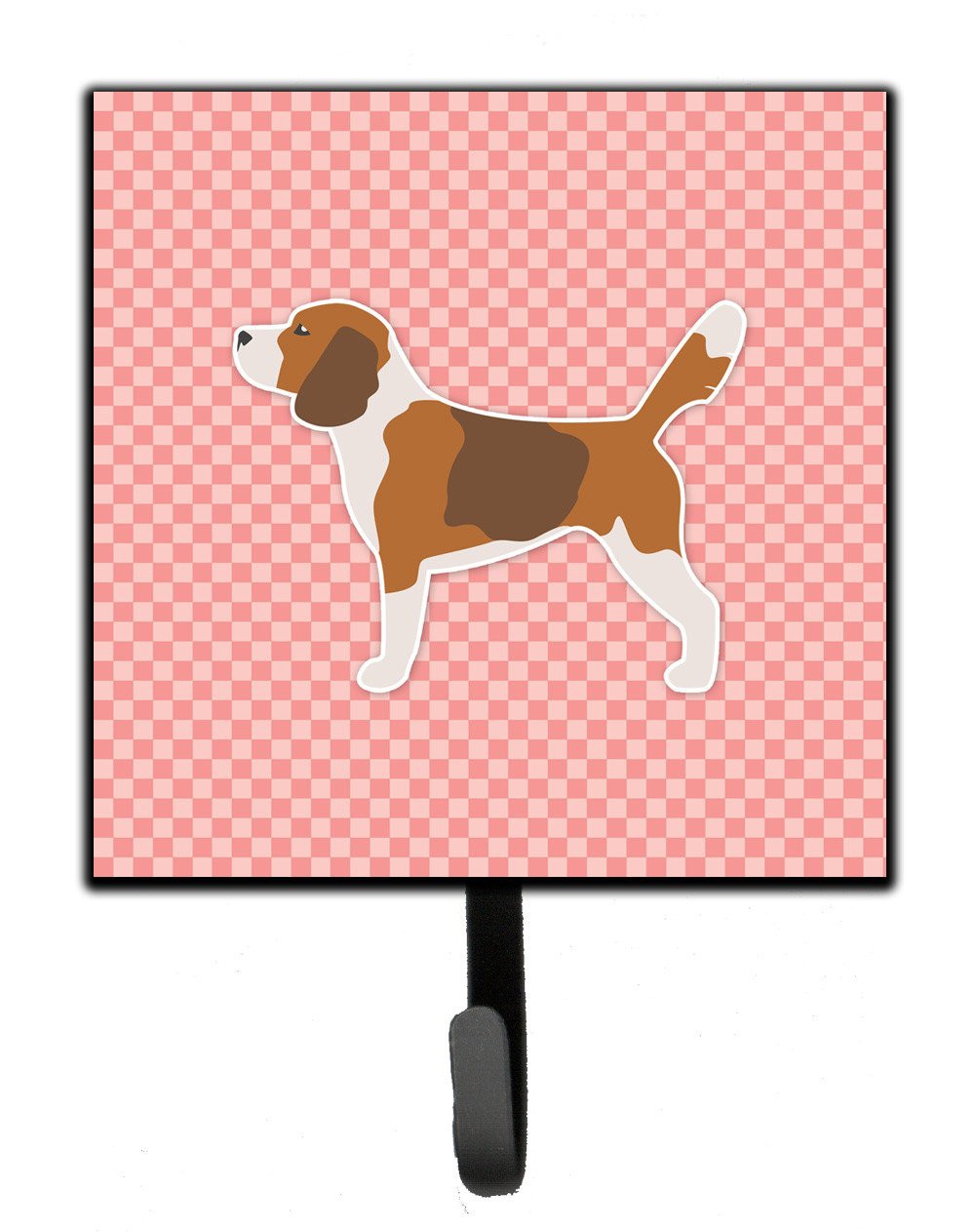 Beagle Checkerboard Pink Leash or Key Holder BB3610SH4 by Caroline&#39;s Treasures