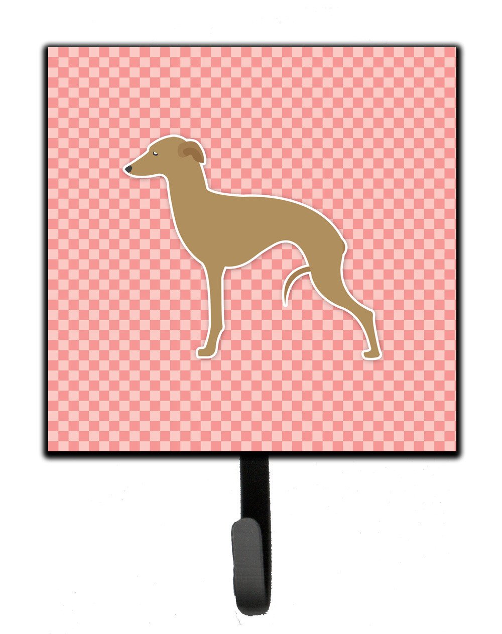 Italian Greyhound Checkerboard Pink Leash or Key Holder BB3614SH4 by Caroline&#39;s Treasures
