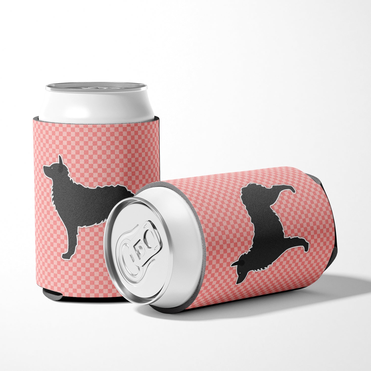 Croatian Sheepdog Checkerboard Pink Can or Bottle Hugger BB3621CC  the-store.com.