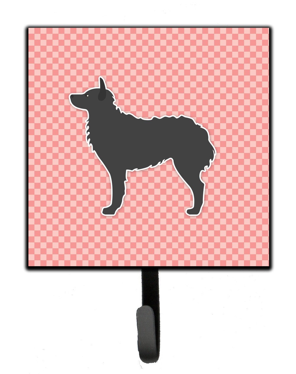 Croatian Sheepdog Checkerboard Pink Leash or Key Holder BB3621SH4 by Caroline&#39;s Treasures