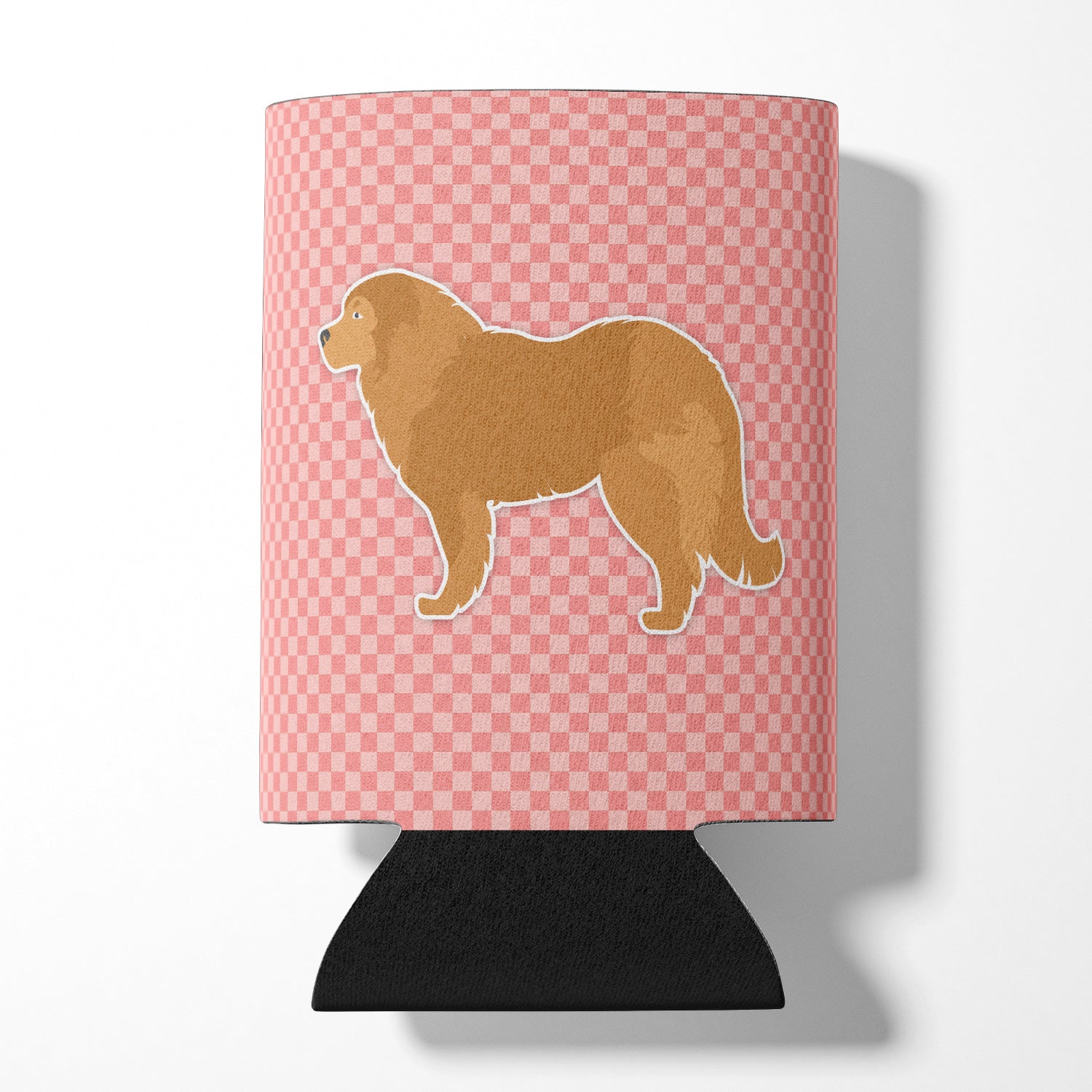 Caucasian Shepherd Dog Checkerboard Pink Can or Bottle Hugger BB3625CC  the-store.com.