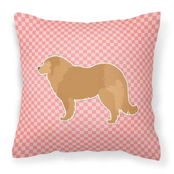 Caucasian Shepherd Dog Checkerboard Pink Fabric Decorative Pillow BB3625PW1818 by Caroline's Treasures