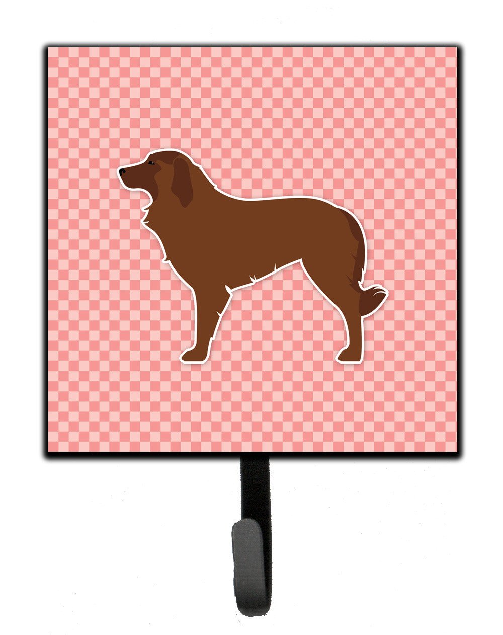 Portuguese Sheepdog Dog Checkerboard Pink Leash or Key Holder BB3631SH4 by Caroline's Treasures