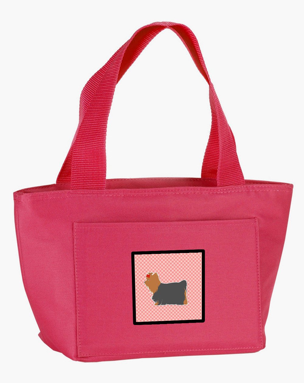 Yorkshire Terrier Yorkie Checkerboard Pink Lunch Bag BB3634PK-8808 by Caroline&#39;s Treasures