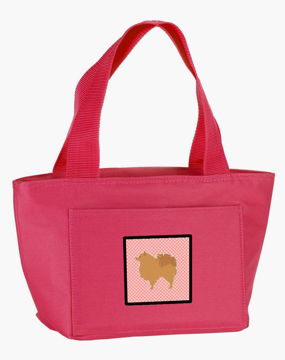 Pomeranian Checkerboard Pink Lunch Bag BB3642PK-8808 by Caroline&#39;s Treasures