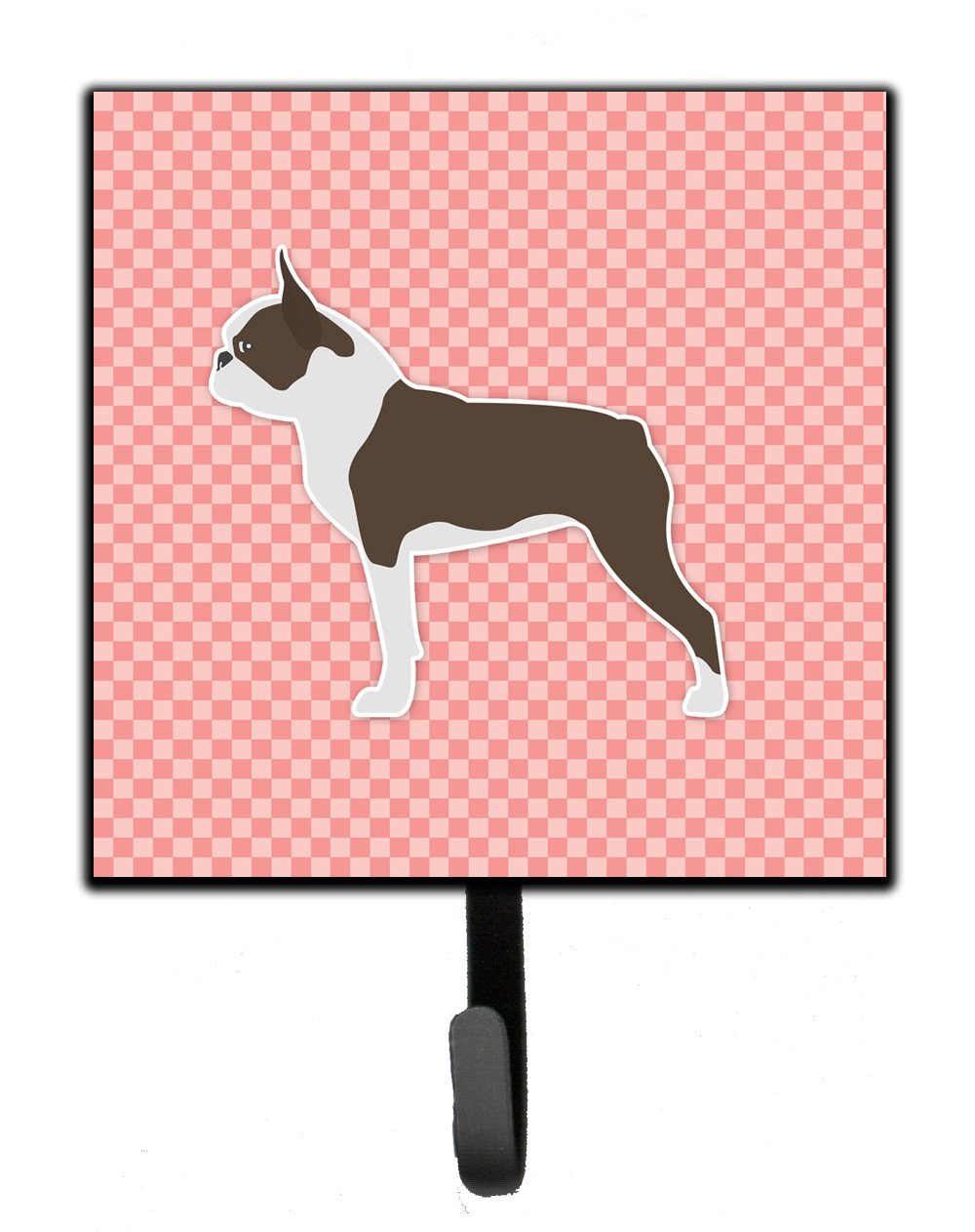Boston Terrier Checkerboard Pink Leash or Key Holder BB3644SH4 by Caroline&#39;s Treasures