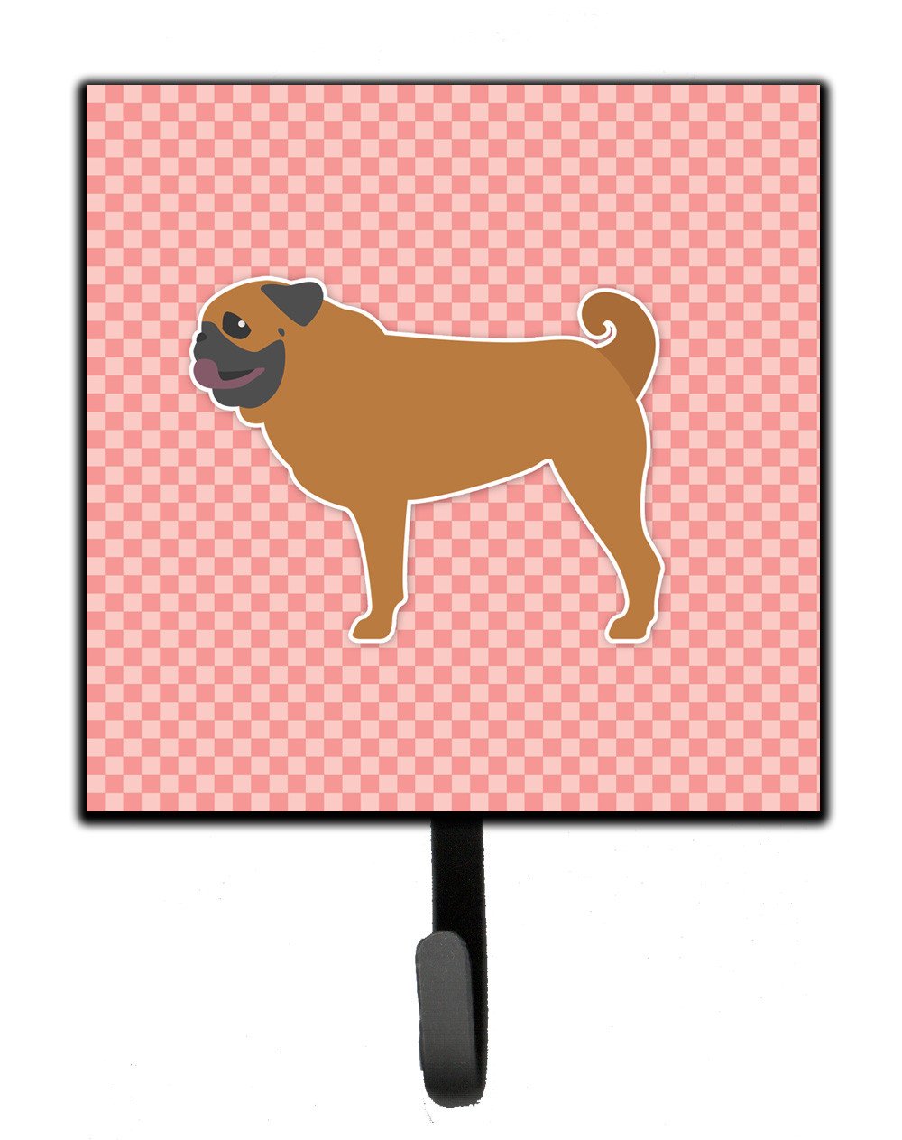 Pug Checkerboard Pink Leash or Key Holder BB3647SH4 by Caroline's Treasures
