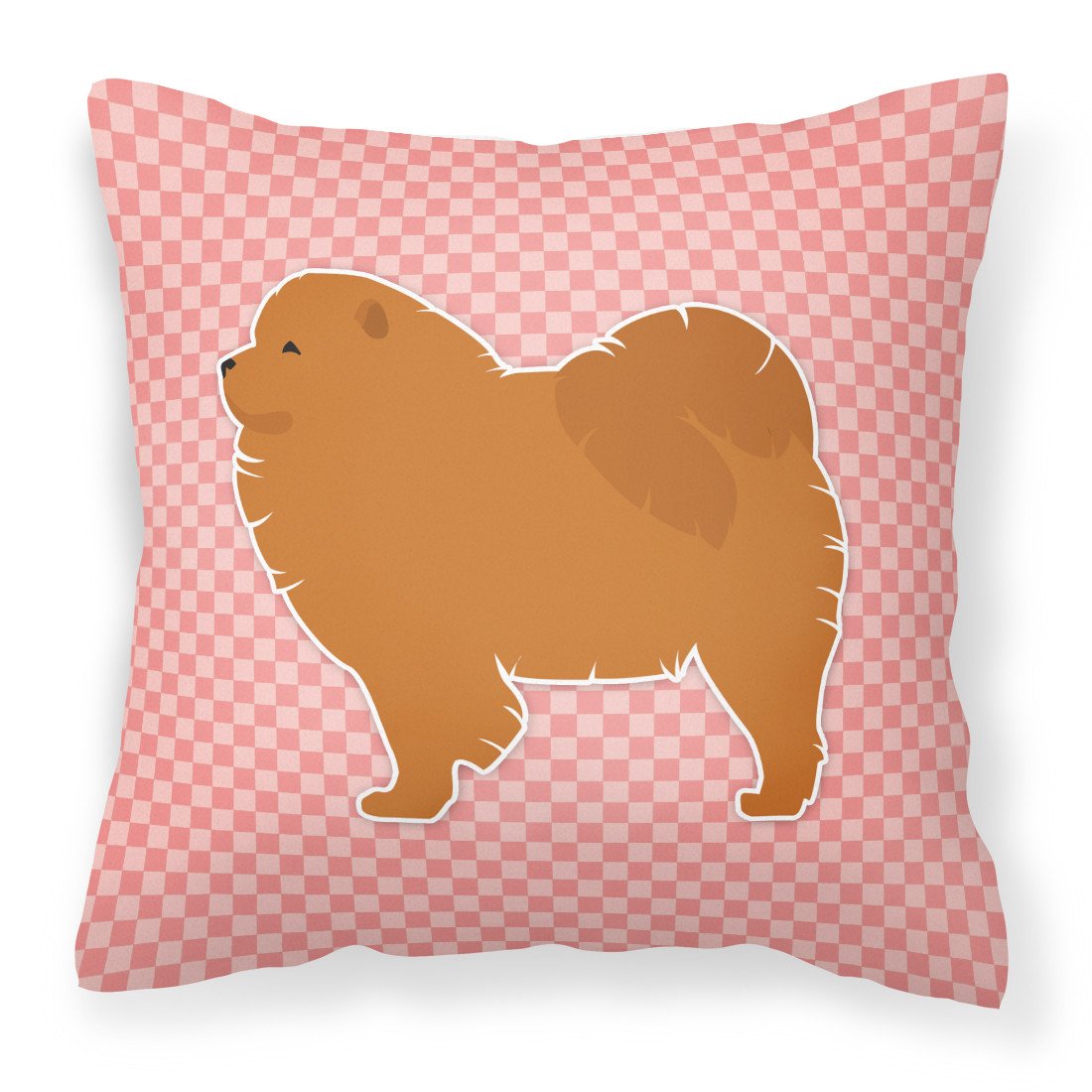 Chow Chow Checkerboard Pink Fabric Decorative Pillow BB3651PW1818 by Caroline&#39;s Treasures