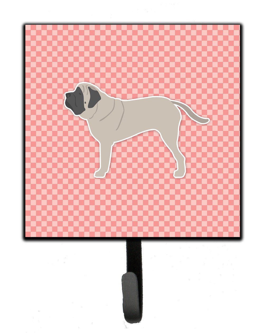 English Mastiff Checkerboard Pink Leash or Key Holder BB3656SH4 by Caroline&#39;s Treasures