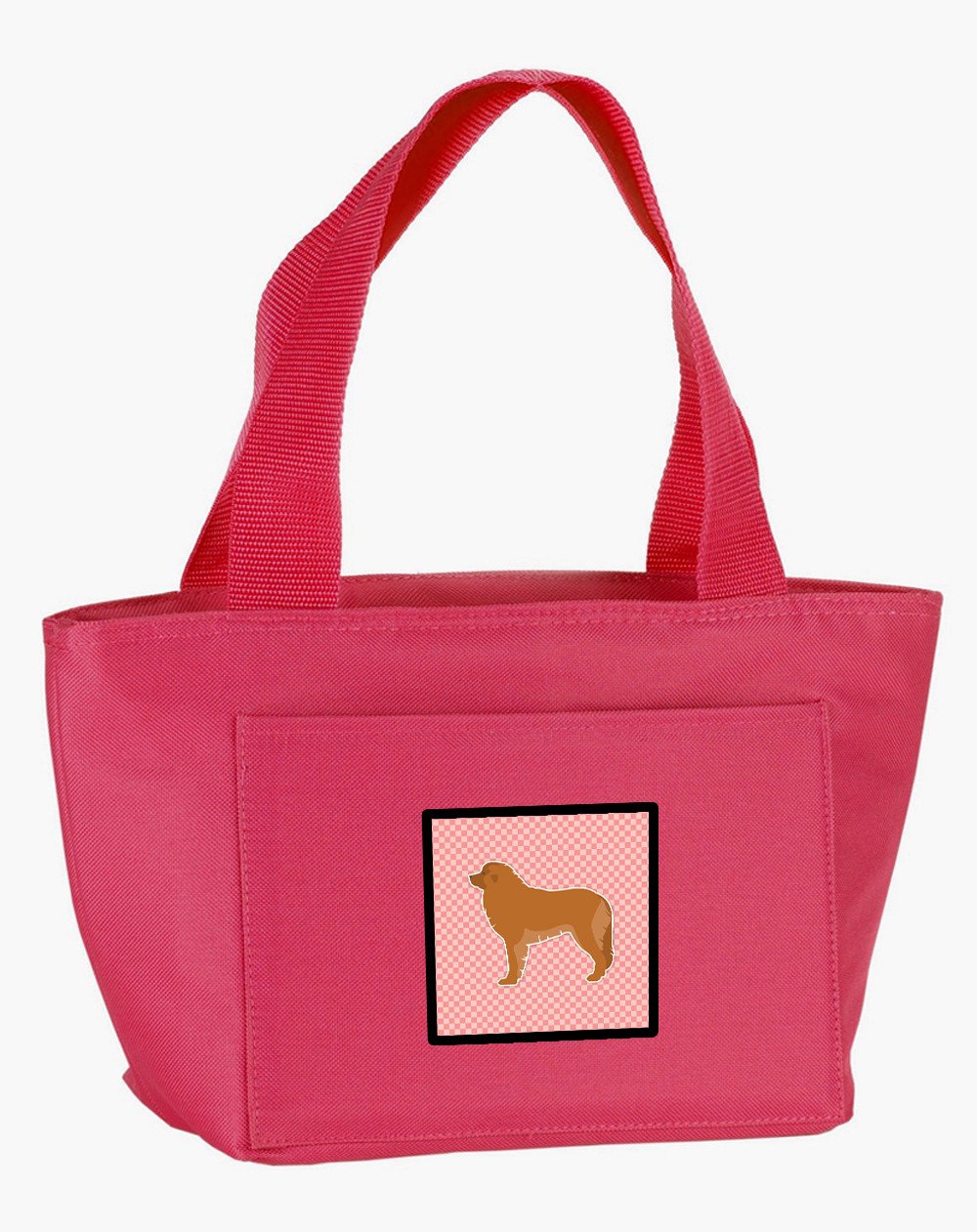 Leonberger Checkerboard Pink Lunch Bag BB3658PK-8808 by Caroline&#39;s Treasures